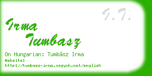 irma tumbasz business card